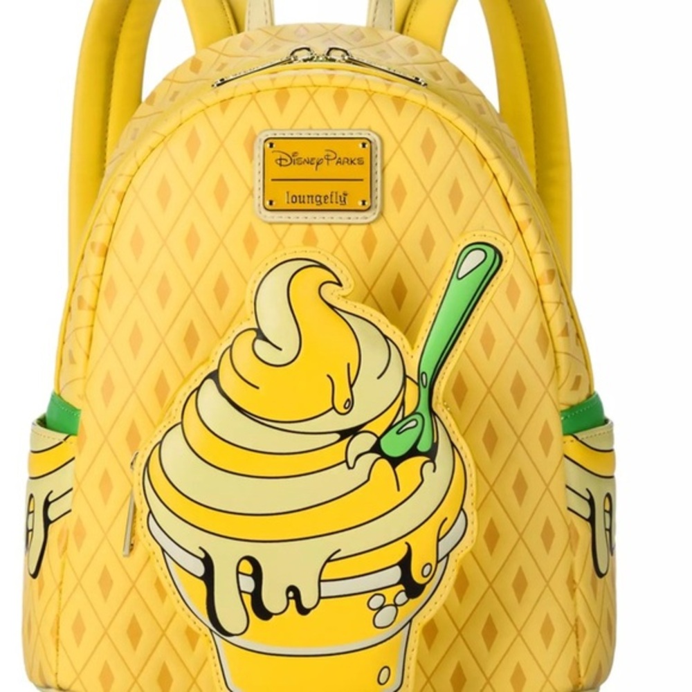 Disney Parks Pineapple Swirl Dole Whip Loungefly mini backpack. 